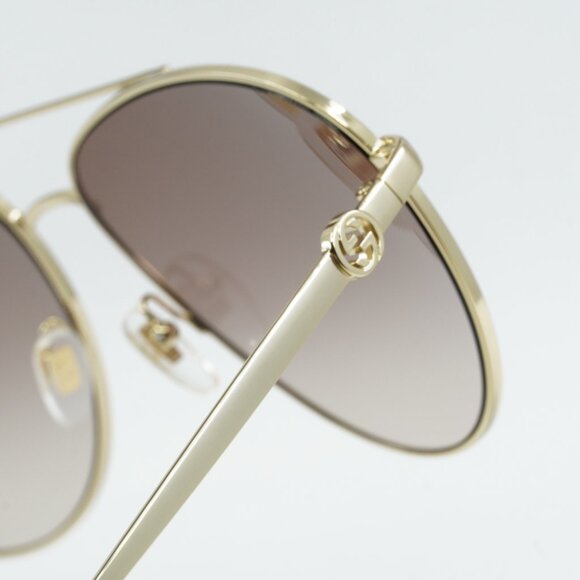 Gucci GG1088S 002 Sunglasses Gold Aviator Frame main image 4
